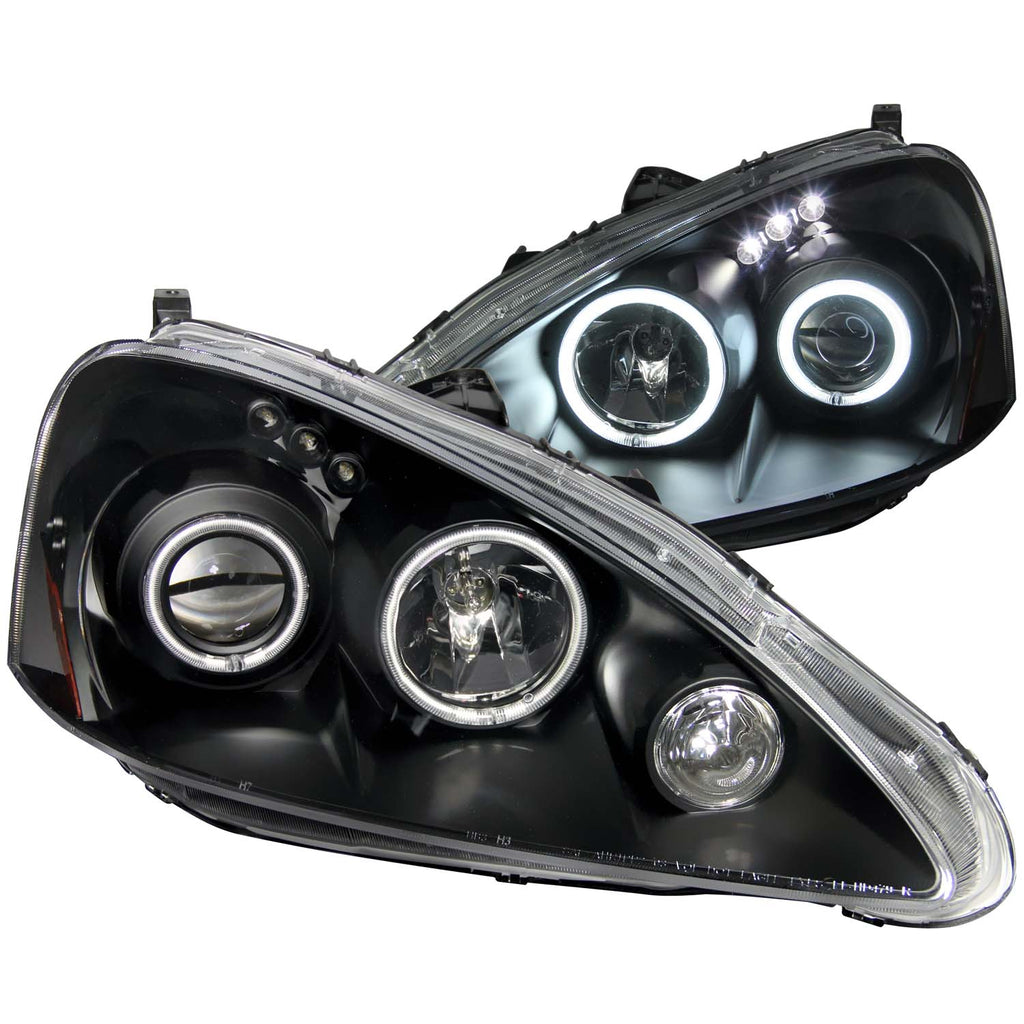 ANZO USA-121197 | Projector Headlight Set w/Halo; Clear Lens; Black Housing;Pair