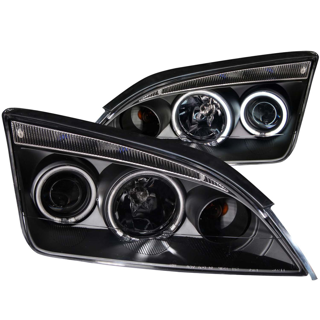 ANZO USA-121198 | Projector Headlight Set w/Halo; Clear Lens; Black Housing;Pair