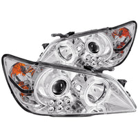 ANZO USA-121200 | Projector Headlight Set w/Halo; Clear Lens; Chrome Housing;Pair