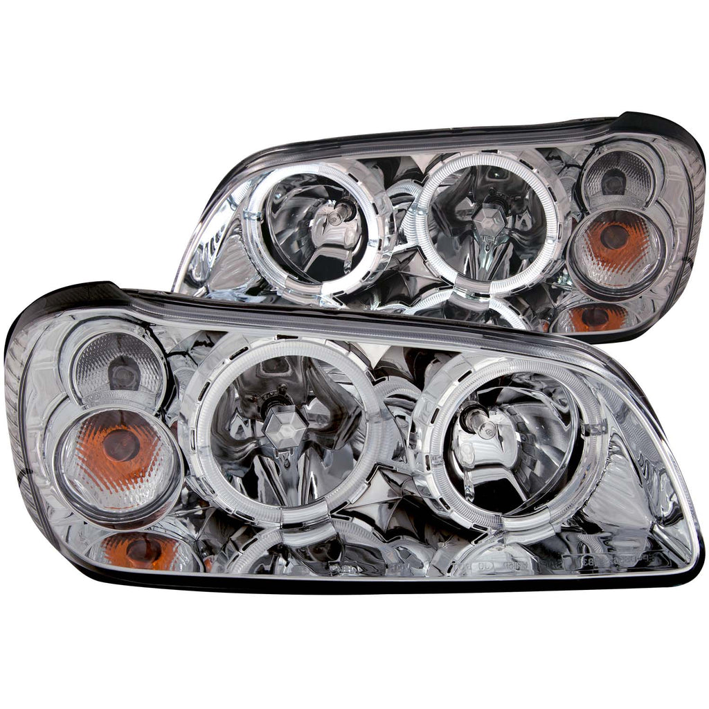 ANZO USA-121202 | Crystal Headlight Set w/Halo; Clear Lens; Chrome Housing;Pair CCFL; For Use w/Non HID Models Only;