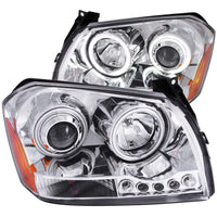 ANZO USA-121219 | Projector Headlight Set w/Halo; Clear Lens; Chrome Housing;Pair
