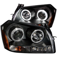 ANZO USA-121220 | Projector Headlight Set w/Halo; Clear Lens; Black Housing;Pair