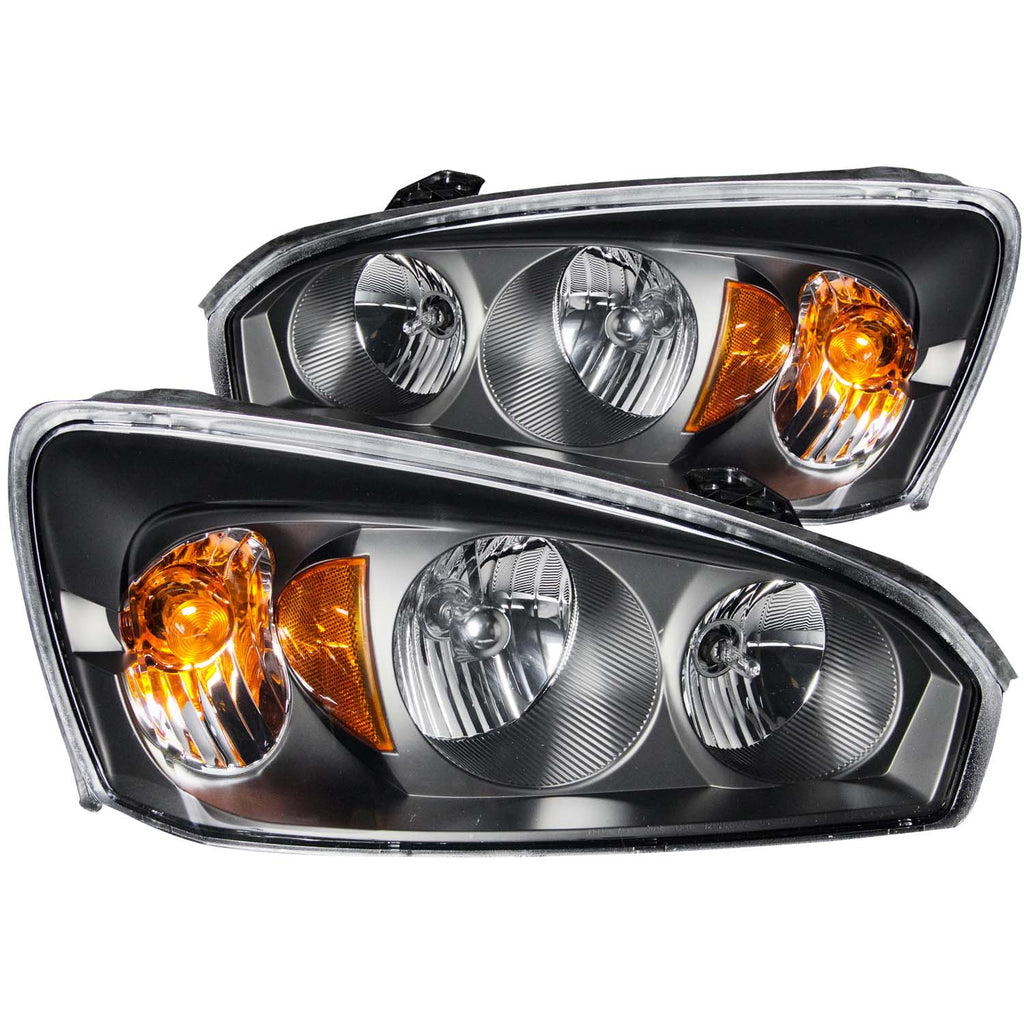 ANZO USA-121221 | Crystal Headlight Set; Clear Lens; Black Housing;Pair