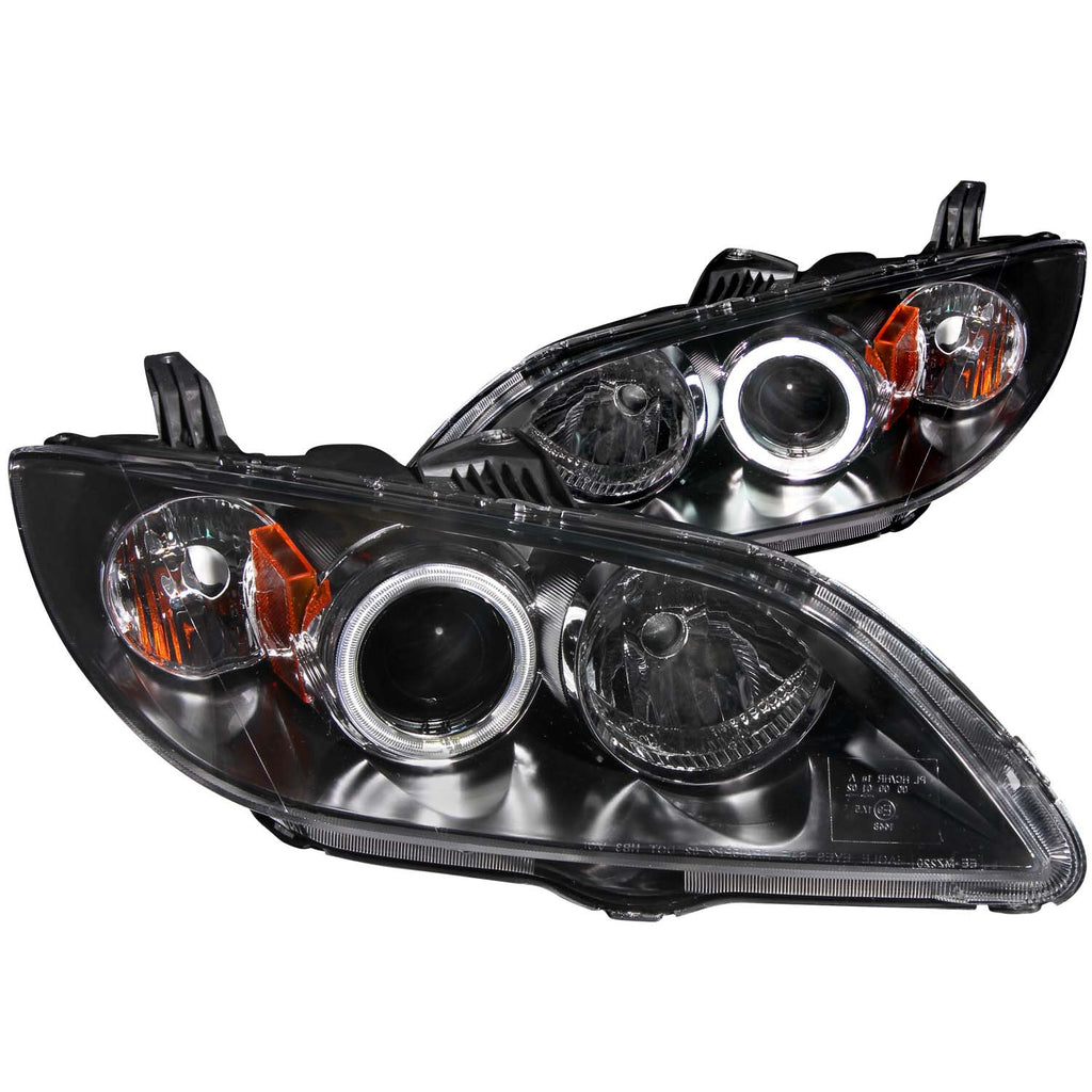 ANZO USA-121228 | Projector Headlight Set w/Halo; Clear Lens; Black Housing;Pair CCFL; For Use w/Non HID Models Only;