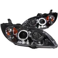 ANZO USA-121228 | Projector Headlight Set w/Halo; Clear Lens; Black Housing;Pair CCFL; For Use w/Non HID Models Only;
