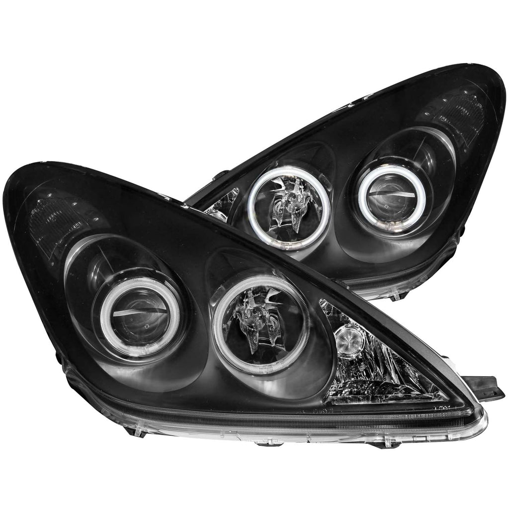 ANZO USA-121232 | Projector Headlight Set w/Halo; Clear Lens; Black Housing;Pair For Use w/Non HID Models Only;