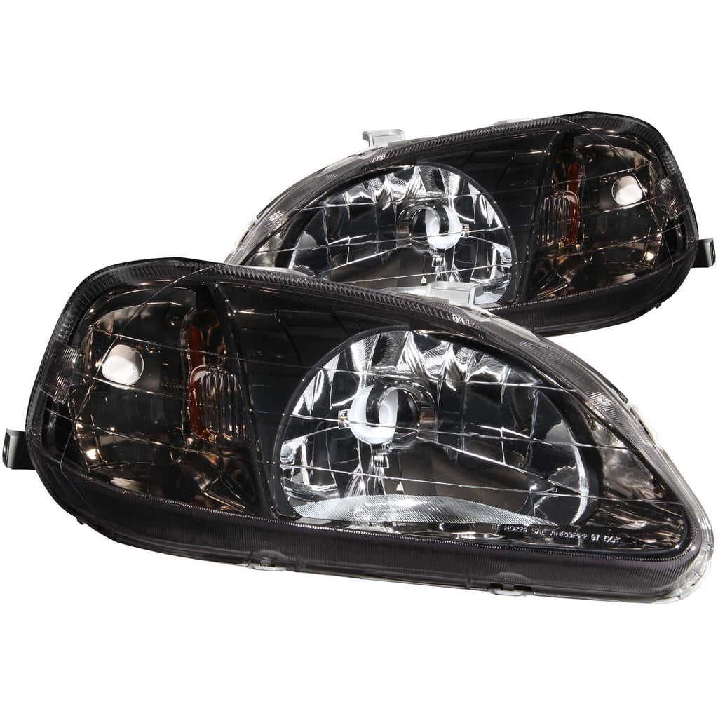 ANZO USA-121234 | Crystal Headlight Set; Clear Lens; Gun Metal Housing;Pair