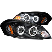 ANZO USA-121236 | Projector Headlight Set w/Halo; Clear Lens; Black Housing;Pair CCFL; For Use w/Non HID Models Only;