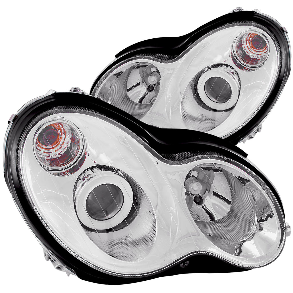 ANZO USA-121239 | Projector Headlight Set; Clear Lens; Chrome Housing;Pair For Use w/Non HID Models Only;