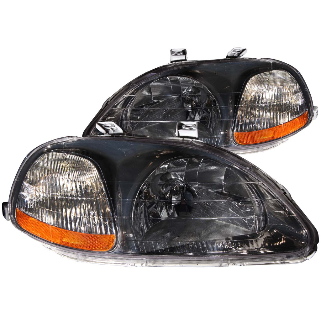 ANZO USA-121248 | Crystal Headlight Set; Clear Lens; Gun Metal Housing;Pair
