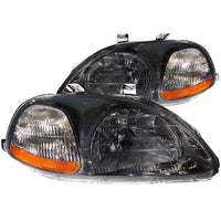 ANZO USA-121248 | Crystal Headlight Set; Clear Lens; Gun Metal Housing;Pair