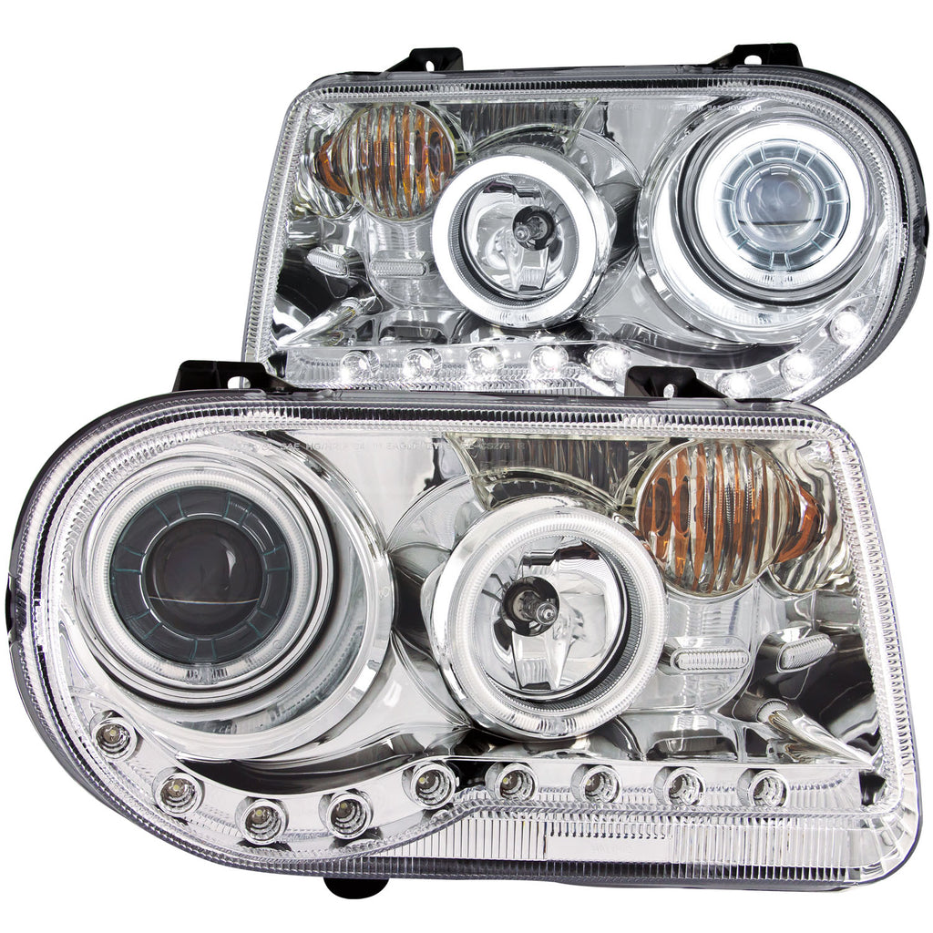 ANZO USA-121250 | Projector Headlight Set w/Halo; Clear Lens; Chrome Housing; G2;Pair CCFL; For Use w/Non HID Models Only;