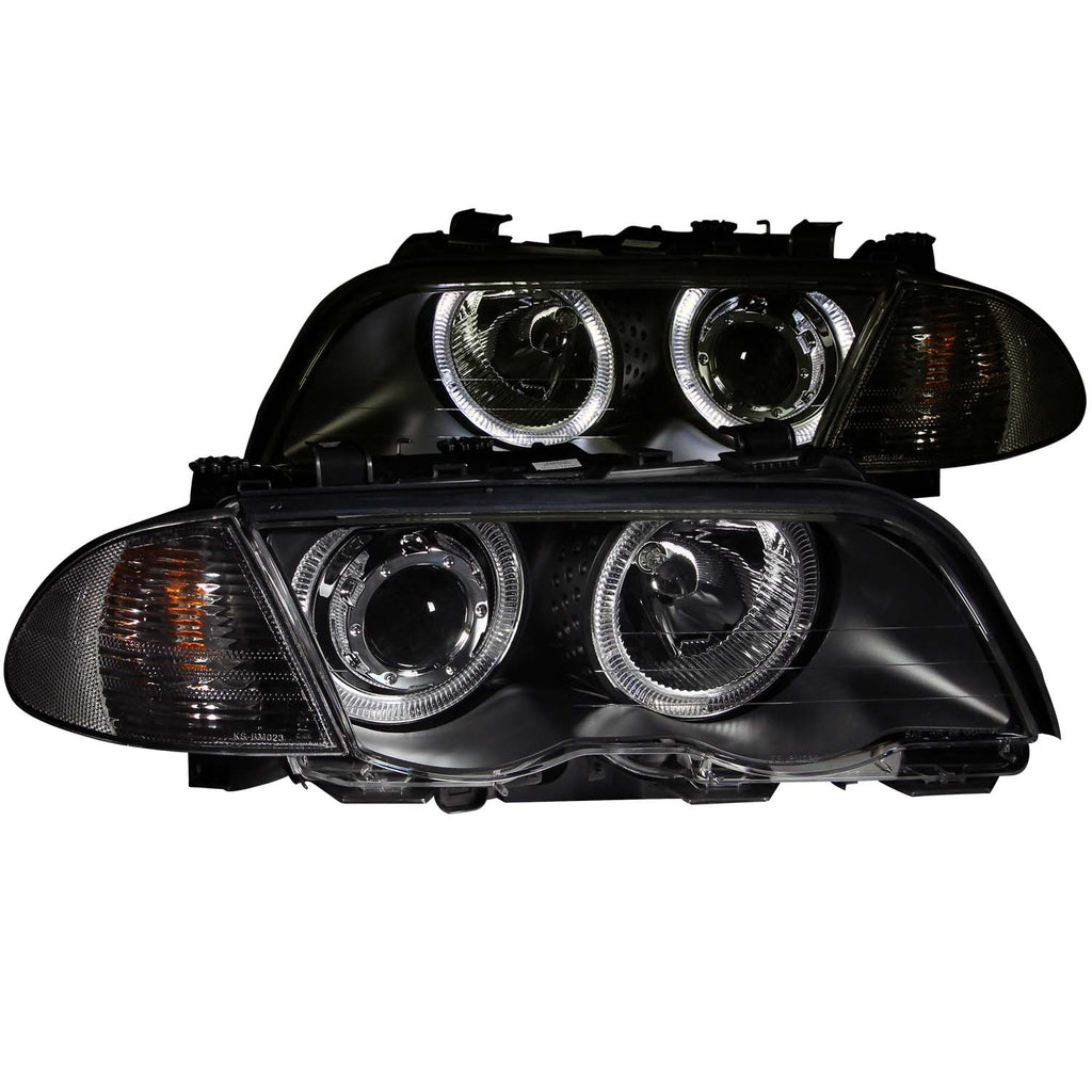 ANZO USA-121261 | Projector Headlight Set w/Halo; Clear Lens; Black Housing;Pair CCFL; For Use w/Non HID Models Only;