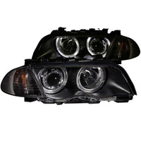 ANZO USA-121261 | Projector Headlight Set w/Halo; Clear Lens; Black Housing;Pair CCFL; For Use w/Non HID Models Only;