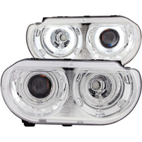 ANZO USA-121307 | Projector Headlight Set w/Halo; Clear Lens; Chrome Housing;Pair CCFL; For Use w/Non HID Models Only;