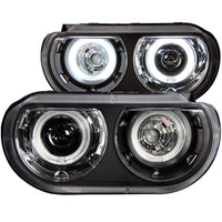 ANZO USA-121308 | Projector Headlight Set w/Halo; Clear Lens; Black Housing;Pair CCFL; For Use w/Non HID Models Only;