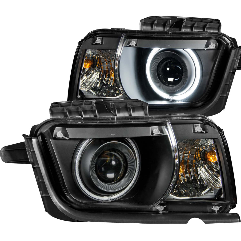 ANZO USA-121312 | Projector Headlight Set w/Halo; Clear Lens; Black Housing;Pair CCFL; For Use w/Non HID Models Only;