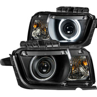 ANZO USA-121312 | Projector Headlight Set w/Halo; Clear Lens; Black Housing;Pair CCFL; For Use w/Non HID Models Only;