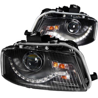 ANZO USA-121322 | Projector Headlight Set; Clear Lens; Black Housing;Pair R8 Style; For Use w/Non HID Models Only;