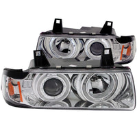 ANZO USA-121326 | Projector Headlight Set w/Halo; Clear Lens; Chrome Housing; G2;Pair 1 pc.;