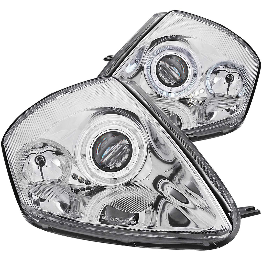 ANZO USA-121331 | Projector Headlight Set w/Halo; Clear Lens; Chrome Housing;Pair