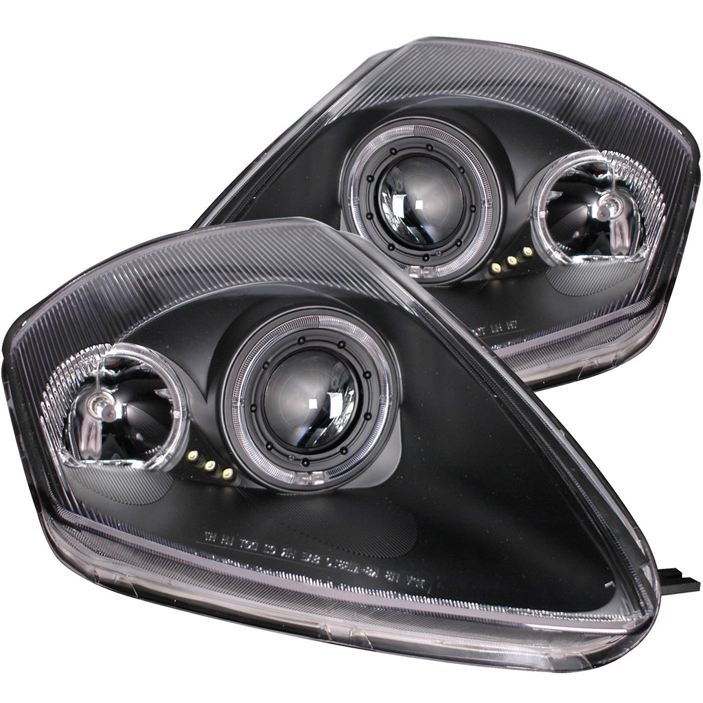 ANZO USA-121332 | Projector Headlight Set w/Halo; Clear Lens; Black Housing;Pair