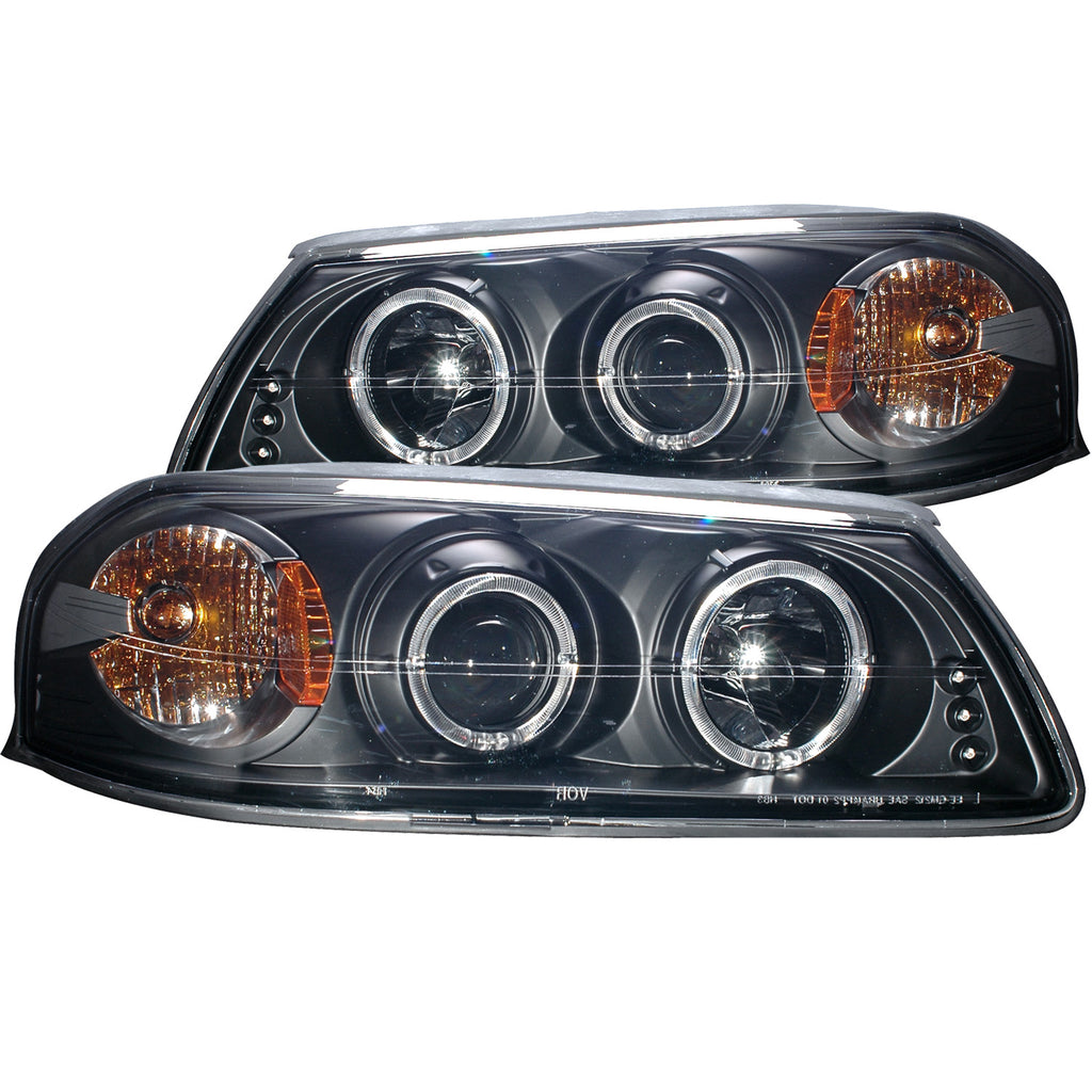 ANZO USA-121339 | Projector Headlight Set w/Halo; Clear Lens; Black Housing;Pair
