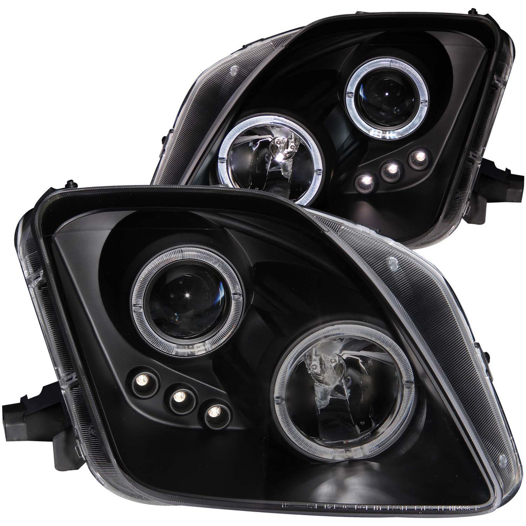 ANZO USA-121341 | Projector Headlight Set w/Halo; Clear Lens; Black Housing; w/LED;Pair