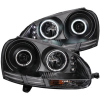 ANZO USA-121345 | Projector Headlight Set w/Halo; Clear Lens; Black Housing;Pair CCFL; For Use w/Non HID Models Only;