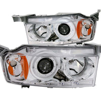 ANZO USA-121348 | Projector Headlight Set w/Halo; Clear Lens; Chrome Housing; G2;Pair