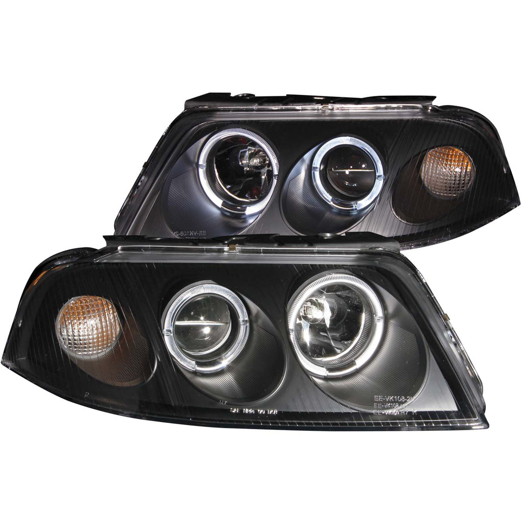ANZO USA-121357 | Projector Headlight Set w/Halo; Clear Lens; Black Housing;Pair