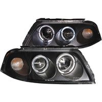ANZO USA-121357 | Projector Headlight Set w/Halo; Clear Lens; Black Housing;Pair