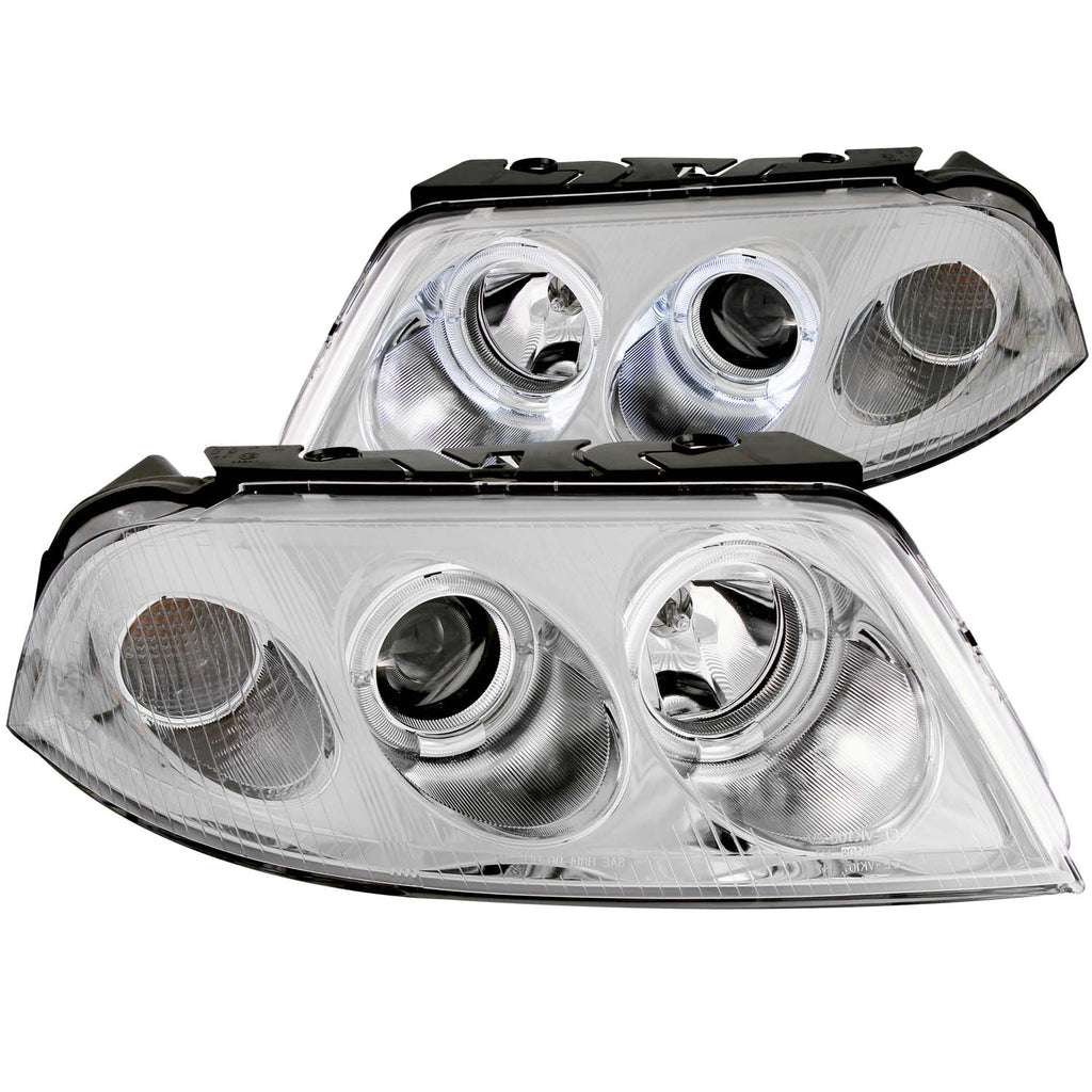 ANZO USA-121358 | Projector Headlight Set w/Halo; Clear Lens; Chrome Housing;Pair