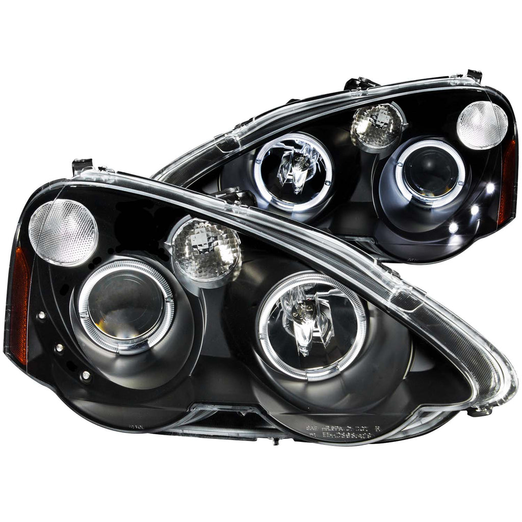 ANZO USA-121359 | Projector Headlight Set w/Halo; Clear Lens; Black Housing;Pair