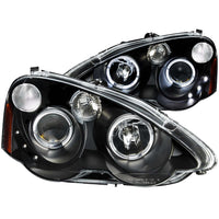 ANZO USA-121359 | Projector Headlight Set w/Halo; Clear Lens; Black Housing;Pair