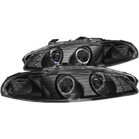 ANZO USA-121365 | Projector Headlight Set w/2 Halos; Clear Lens; Black Housing; G2;Pair