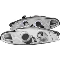 ANZO USA-121366 | Projector Headlight Set w/2 Halos; Clear Lens; Chrome Housing; G2;Pair