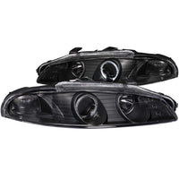 ANZO USA-121377 | Projector Headlight Set w/Halo; Clear Lens; Black Housing; G2;Pair