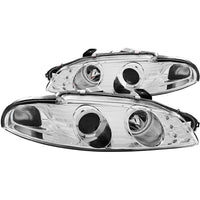 ANZO USA-121378 | Projector Headlight Set w/Halo; Clear Lens; Chrome Housing; G2Pair