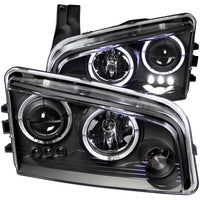 ANZO USA-121381 | Projector Headlight Set w/Halo; Clear Lens; Black Housing;Pair