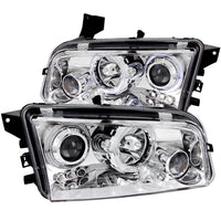 ANZO USA-121382 | Projector Headlight Set w/Halo; Clear Lens; Chrome Housing;Pair