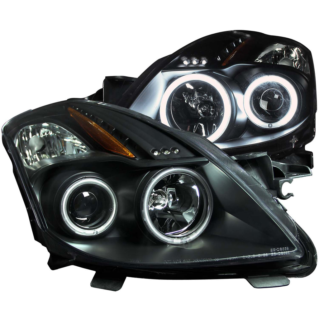 ANZO USA-121395 | Projector Headlight Set w/Halo; Clear Lens; Black Housing;Pair CCFL; For Use w/Non HID Models Only;