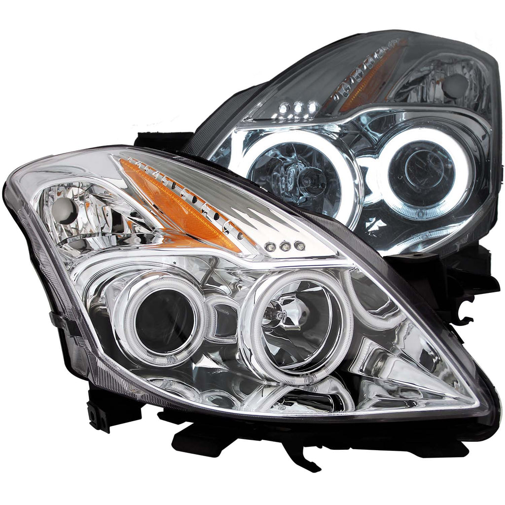 ANZO USA-121396 | Projector Headlight Set w/Halo; Clear Lens; Chrome Housing;Pair CCFL; For Use w/Non HID Models Only;