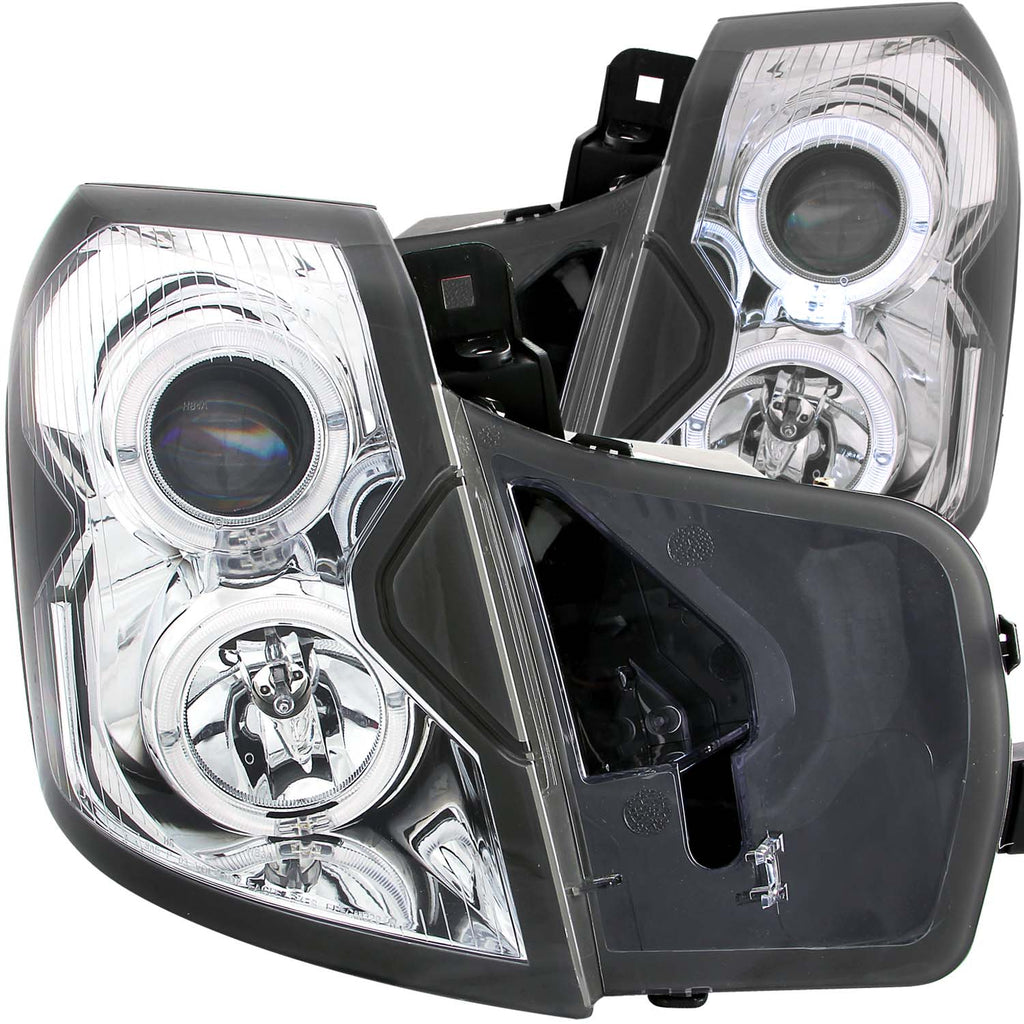ANZO USA-121416 | Projector Headlight Set w/Halo; Clear Lens; Chrome Housing;Pair For Use w/Non HID Models Only;