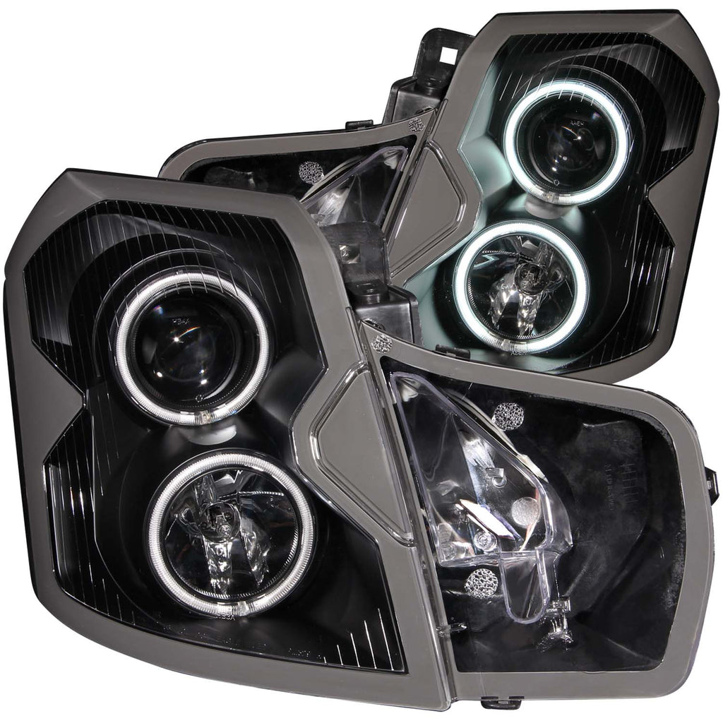 ANZO USA-121417 | Projector Headlight Set w/Halo; Clear Lens; Black Housing;Pair CCFL; For Use w/Non HID Models Only;