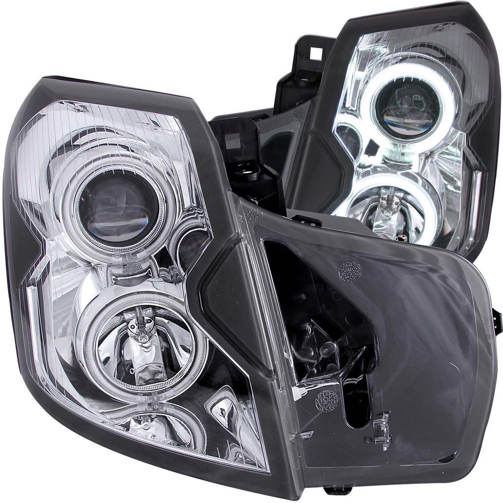 ANZO USA-121418 | Projector Headlight Set w/Halo; Clear Lens; Chrome Housing;Pair CCFL; For Use w/Non HID Models Only;