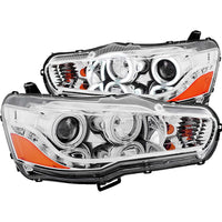 ANZO USA-121427 | Projector Headlight Set w/Halo; Clear Lens; Chrome Housing;Pair CCFL; For Use w/Non HID Models Only;