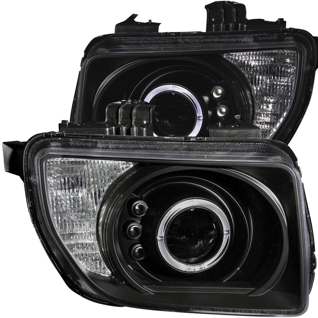 ANZO USA-121432 | Projector Headlight Set w/Halo; Clear Lens; Black Housing;Pair