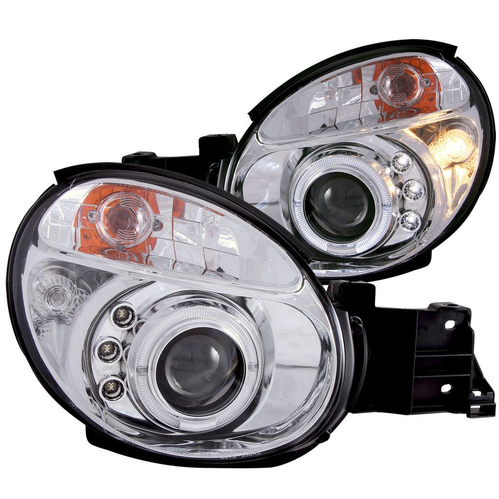 ANZO USA-121435 | Projector Headlight Set w/Halo; Clear Lens; Chrome Housing;Pair For Use w/Non HID Models Only;