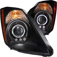 ANZO USA-121444 | Projector Headlight Set w/Halo; Clear Lens; Black Housing;Pair